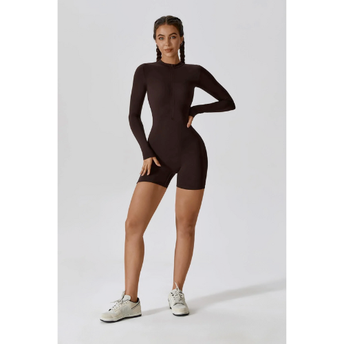 Combishort AURA Long Sleeve - Choco